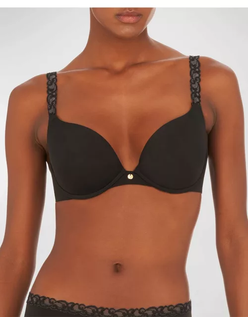 Pure Luxe Lace-Trim Push-Up Bra