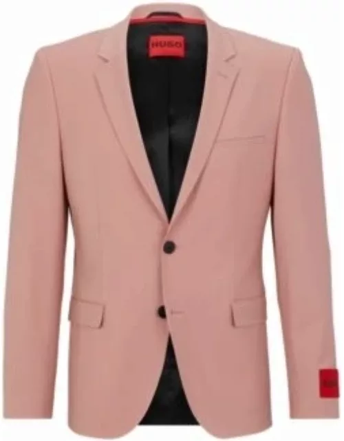 Extra-slim-fit jacket in a stretch-wool blend- Pink Men's Sport Coat
