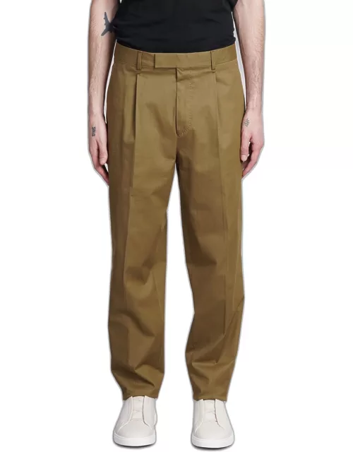 Zegna Pants In Green Cotton