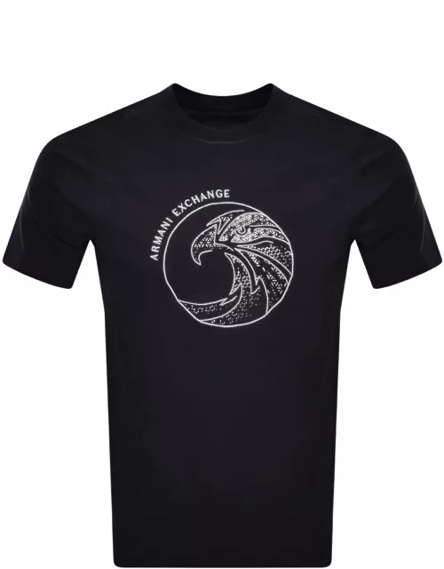 Armani Exchange Eagle Logo T Shirt Navy