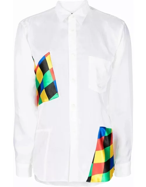 Comme Des Garçons Homme Plus patchwork-detail long-sleeve shirt