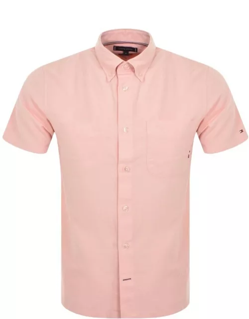Tommy Hilfiger Short Sleeve Oxford Shirt Pink