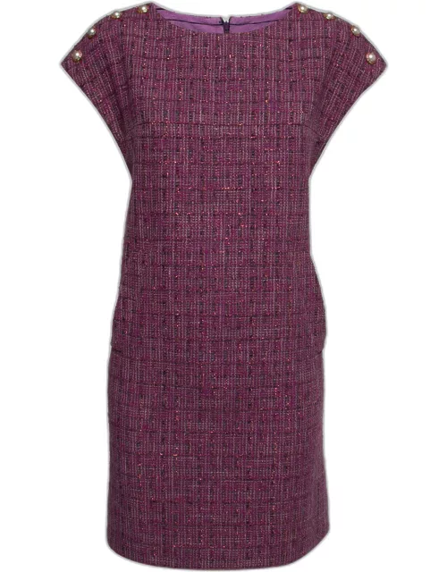 Chanel Purple Fantasy Tweed Sleeveless Short Dress