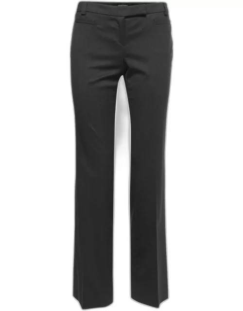 Emporio Armani Charcoal Grey Wool Tailored Trousers