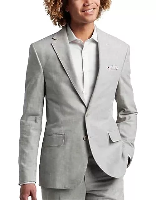 JOE Joseph Abboud Slim Fit Linen Blend Men's Suit Separates Jacket Light Gray