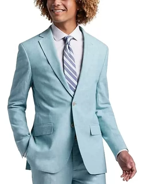 JOE Joseph Abboud Big & Tall Slim Fit Linen Blend Men's Suit Separates Jacket Tea