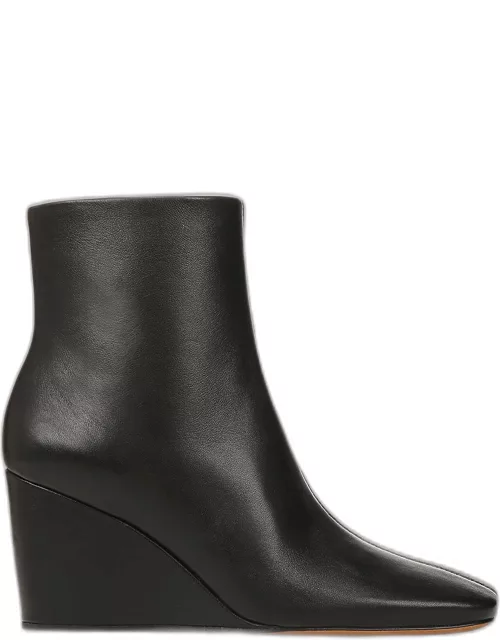 Andy Leather Wedge Ankle Bootie