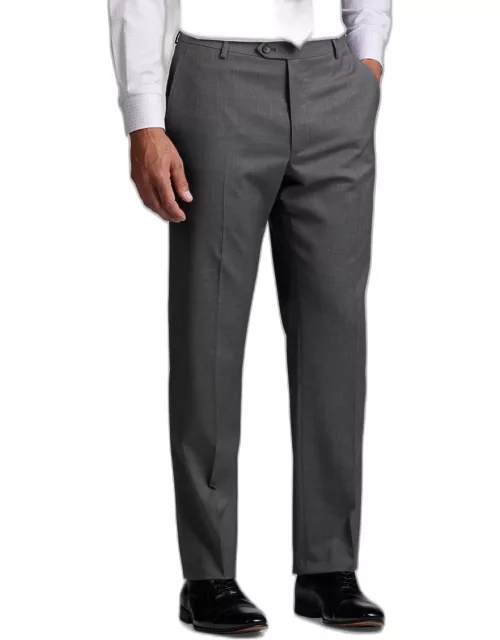 JoS. A. Bank Men's Traveler Collection Tailored Fit Suit Separates Pants, Dove Grey
