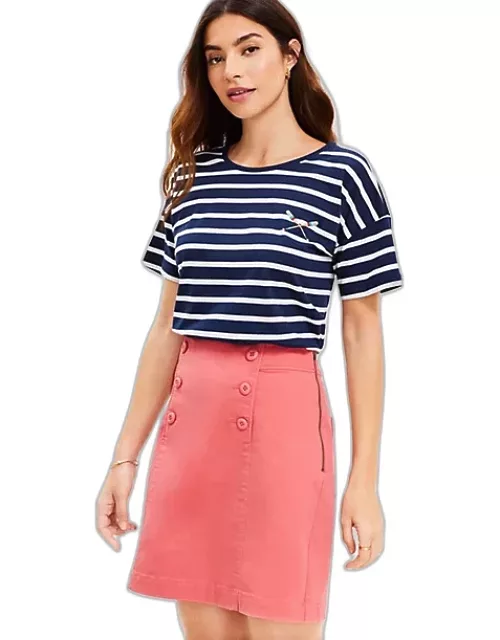 Loft Petite Twill Sailor Skirt