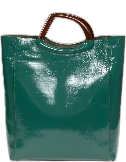 Crisp Large Patent Leather Tote Bag