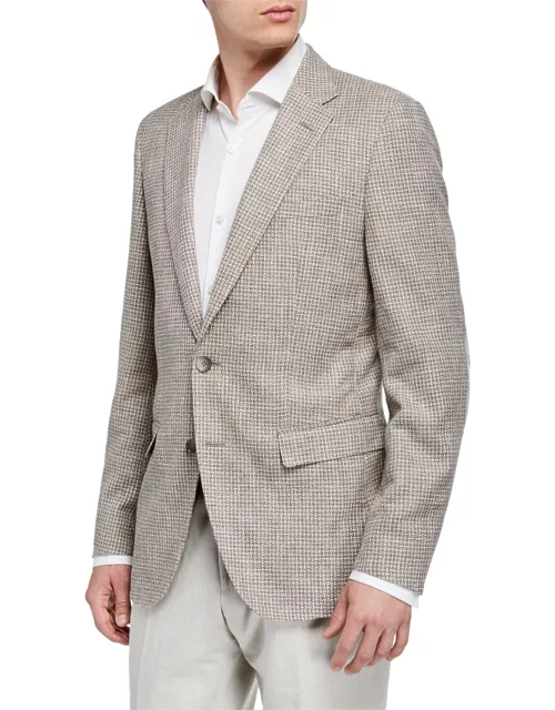 Men's Cotton-Blend Sport Coat with Elbow Patche