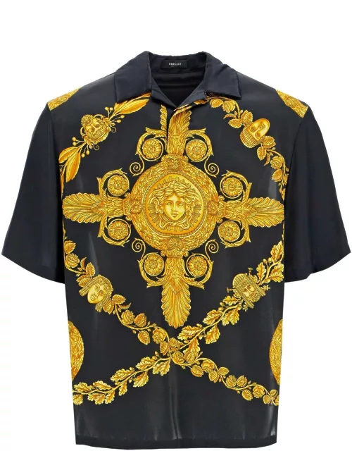 Versace Mascher Baroque Satin Polo Shirt