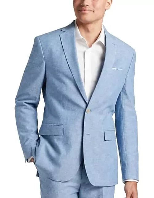 JOE Joseph Abboud Slim Fit Linen Blend Men's Suit Separates Jacket Dusty Blue