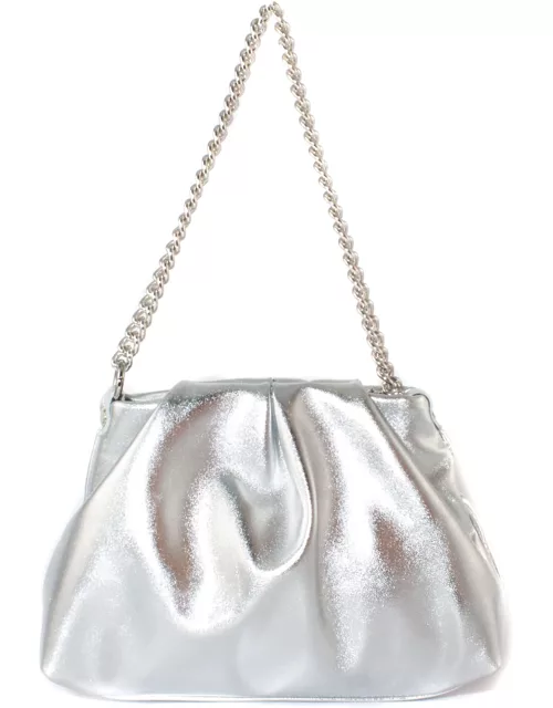 Roberto Festa Silver-tone Leather Saturnia Shoulder Bag