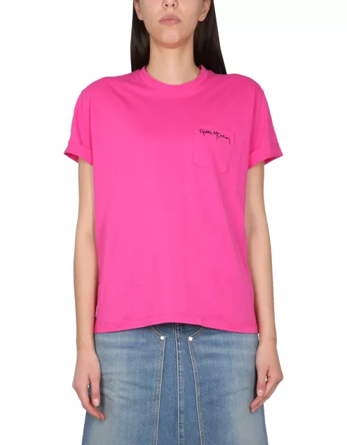 stella mccartney t-shirt with logo embroidery