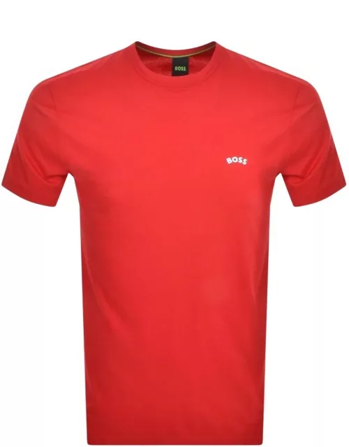 BOSS Tee Curved T Shirt Red