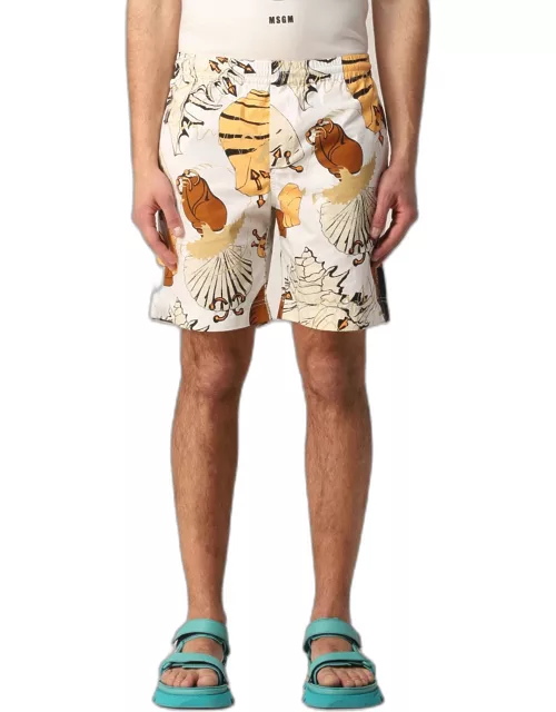 Msgm jogging bermuda shorts with shell print