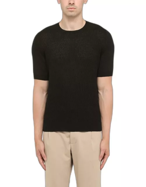 Black knitted T-shirt
