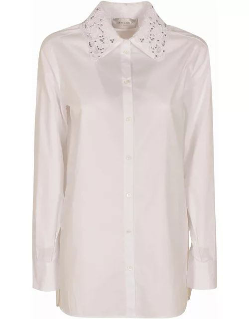 Ermanno Scervino Embellished Collar Plain Shirt