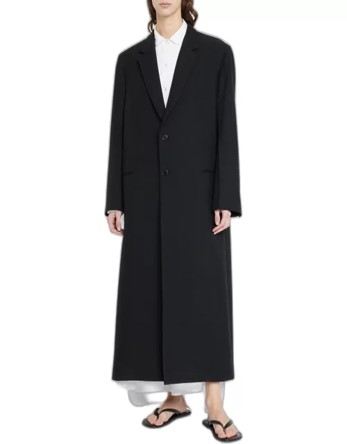 Cheval Single-Breasted Wool-Mohair Coat