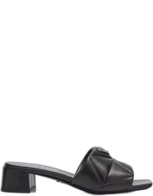 Quilted Leather Slide Sandal