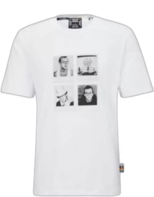 BOSS x Keith Haring gender-neutral T-shirt with photographic artwork- White Women's T-Shirt