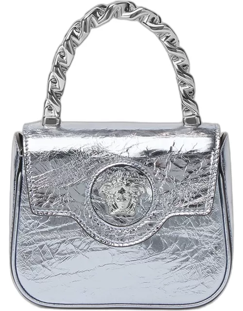 La Medusa Mini Metallic Top-Handle Bag