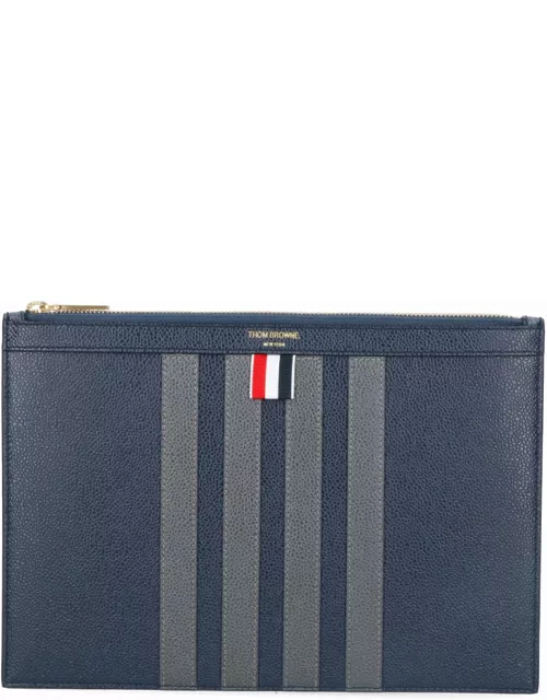 Thom Browne Pebble Grain Leather 4 Bar Small Document Holder