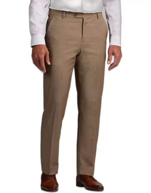 JoS. A. Bank Men's Traveler Collection 37.5 Tailored Fit Dress Pants, Tan