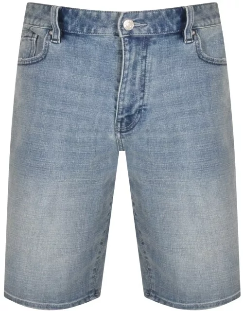 Armani Exchange J65 Slim Denim Shorts Blue