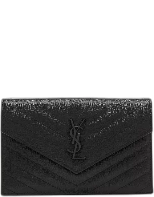 YSL Small Envelope Leather Wallet on Chain