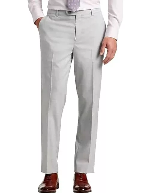 Pronto Uomo Big & Tall Men's Modern Fit Suit Separates Dress Pants Lt Gray Sharkskin