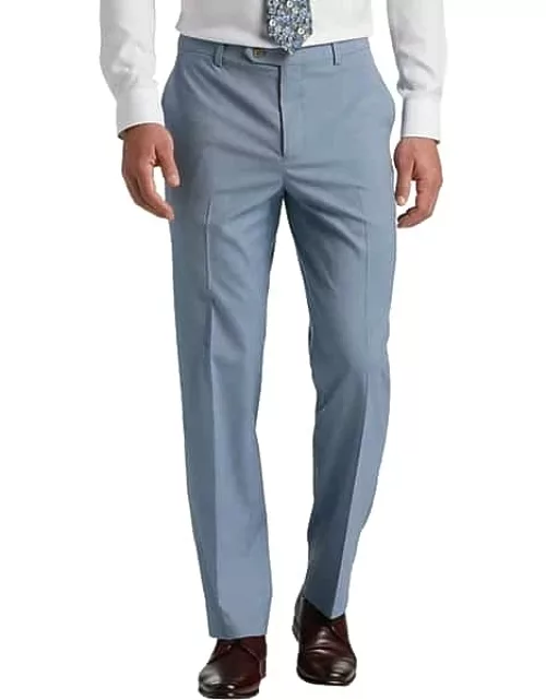 Pronto Uomo Men's Modern Fit Suit Separates Dress Pants Blue Tic