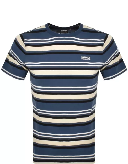 Barbour International Norwood Stripe T Shirt Blue