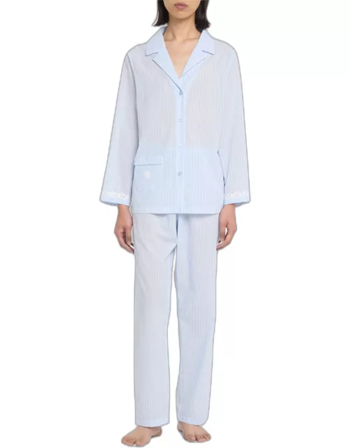 Capri Striped Cotton Pajama Set