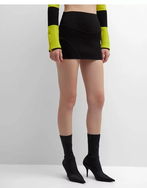 Ayanna Paneled Cutout Mini Skirt