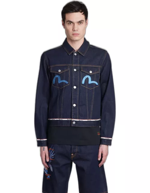 Evisu Casual Jacket In Blue Cotton