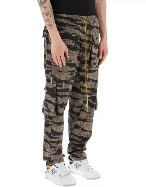 Rhude Cargo Pants With tiger Camo Motif All-over