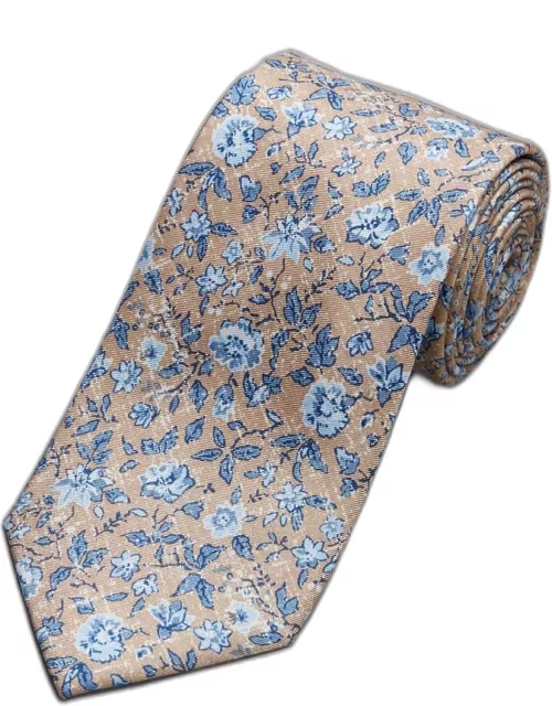 JoS. A. Bank Men's Reserve Collection Floral Tie, Taupe, One