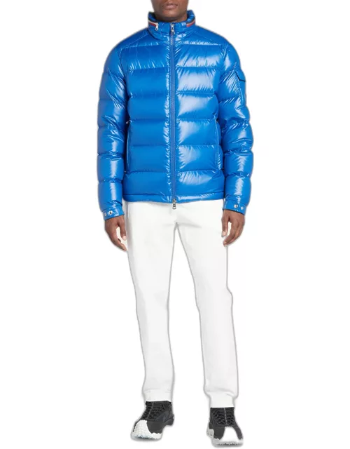 Men's Quilted Down Hooded Puffer Jacket