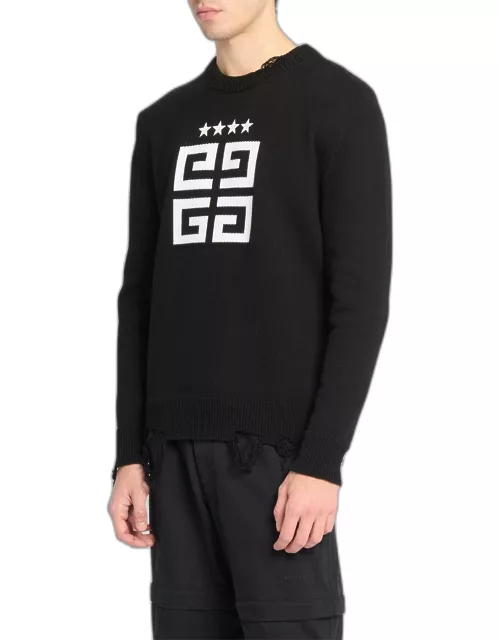 Men's Star Embroidered 4G Logo Sweater