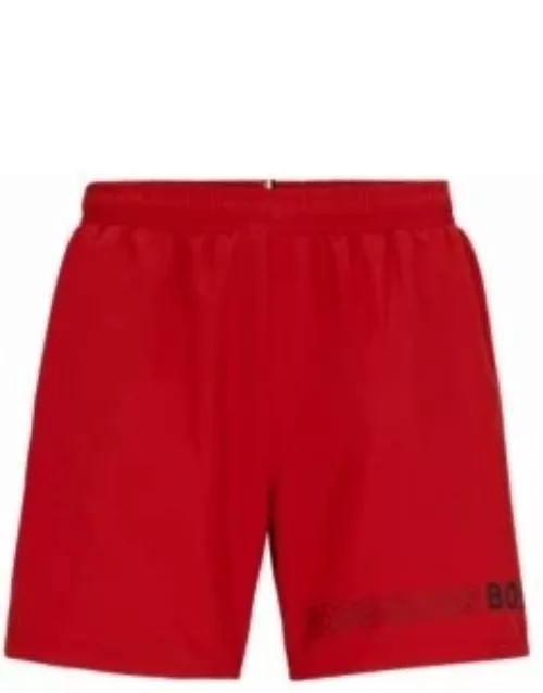 Swim shorts with repeat logos- Red Men's Swim Short