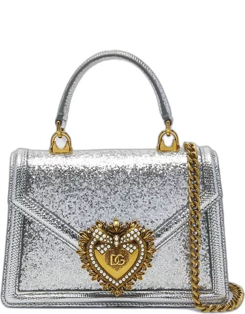 Devotion Mini Glitter Leather Top-Handle Bag