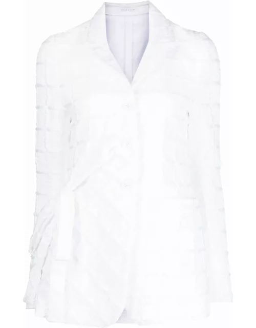 Cecilie Bahnsen Fisola Jacket Blazer With Asymmetrical Bow Detai