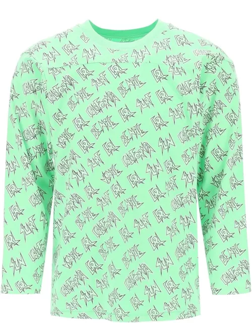 ERL 'waffle' long sleeved t-shirt with all-over print