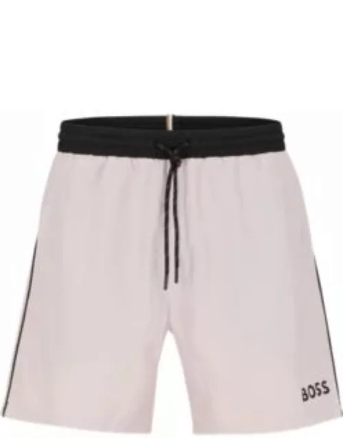 Contrast-logo swim shorts- light pink Men's Swim Short