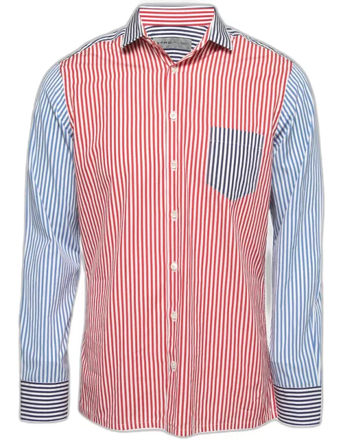 Etro Multicolor Striped Cotton Full Sleeve Shirt