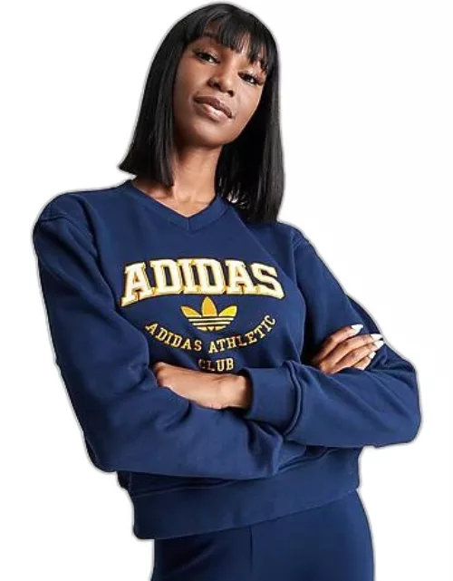 Women's adidas College Graphic V-Neck Sweatshirt