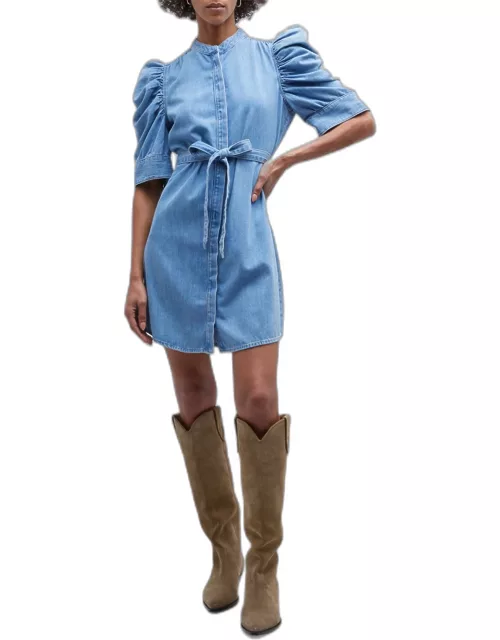 Gillian Puff-Sleeve A-Line Mini Dres