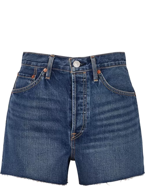 Re/done 50's Cutoffs Denim Shorts - Blue